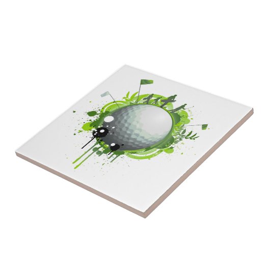 Golf Tegeltje (Zijkant)