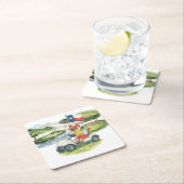 Golf Texas Thema voor Cat Lovers Kartonnen Onderzetters (Insitu)