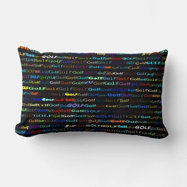 Golf Text Design I Lumbar Pillow Kussen (Voorkant)