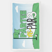 Golf Thaïd Birthday Party, 3e verjaardag banner (Verticaal)