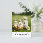 Golf thank you card with golf gifts souvenir  briefkaart (Staand voorkant)