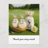 Golf thank you card with golf gifts souvenir  briefkaart (Voorkant)
