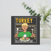 Golf Thanksgiving golfer eet bal kalkoen grappig Feestdagenkaart (Staand voorkant)