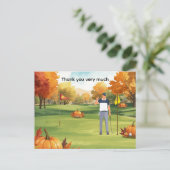 Golf Thanksgiving Herfstgroet bedankkaart Briefkaart (Staand voorkant)