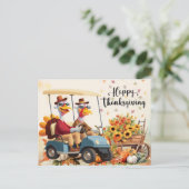 Golf Thanksgiving Herfstgroet voor Golfer Feestdagenkaart (Staand voorkant)