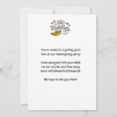 Golf Thanksgiving Party Herfstgolfbaan Kaart (Achterkant)