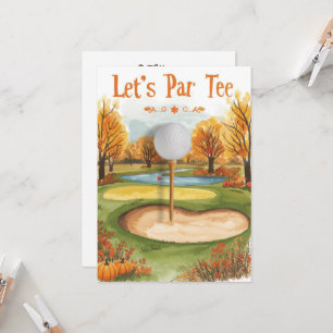 Golf Thanksgiving Party Herfstgolfbaan Kaart
