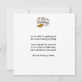 Golf Thanksgiving Party Herfstgolfbaan Save The Date (Achterkant)