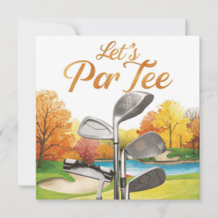 Golf Thanksgiving Party Herfstgolfbaan Save The Date