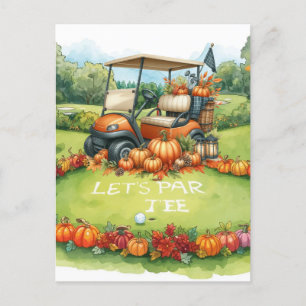 Golf Thanksgiving thema voor golfer Briefkaart