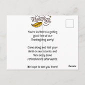 Golf Thanksgiving thema voor golfer Briefkaart (Achterkant)