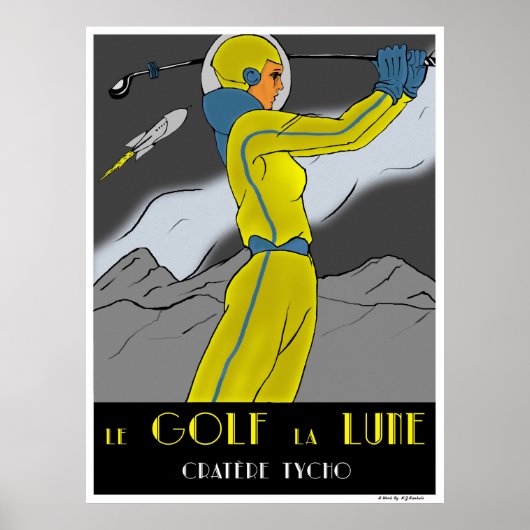 Golf the Moon Poster (Voorkant)