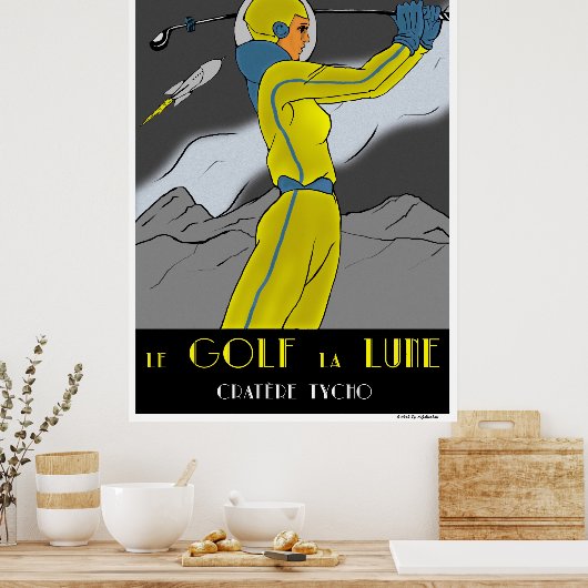 Golf the Moon Poster (Keuken)