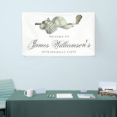 Golf Thema 19e Verjaardagsfeestje Aangepast welkom Spandoek (Beurs)