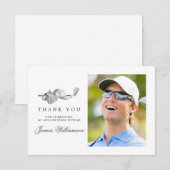 Golf thema 40e verjaardag foto bedankkaart (Voorkant / Achterkant)