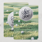 Golf Thema 60 & Tee'd Off Verjaardagsfeest Kaart (Voorkant / Achterkant)