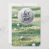 Golf Thema 60 & Tee'd Off Verjaardagsfeest Kaart (Voorkant)