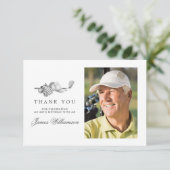 Golf thema 60e verjaardag foto bedankkaart (Staand voorkant)