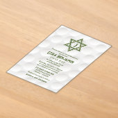 Golf Thema Bar Mitzvah Acryl Uitnodiging (Laagn)