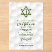 Golf Thema Bar Mitzvah Acryl Uitnodiging (Voorkant)