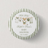 Golf Thema Beer Baby Shower Ronde Button 3,2 Cm (Voorkant)