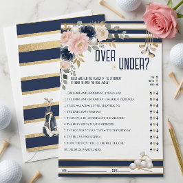 Golf Thema Bruidsdouche Over Onder Spel Navy Goud