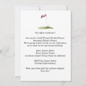 Golf-thema bruidsdouche uitnodiging - Fore (Achterkant)
