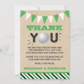 Golf thema Co-ed Baby shower Bedankkaart (Voorkant)