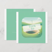 Golf Thema Dank je wel kaart | Platte optie (Voorkant / Achterkant)