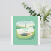 Golf Thema Dank je wel kaart | Platte optie (Staand voorkant)