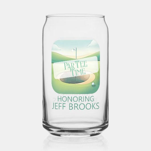 Golf Thema Drinkware Set Blikvorm Glas (Achterkant)