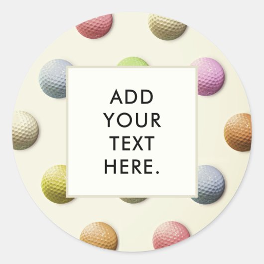 Golf Thema Evenement Ronde Sticker (Voorkant)