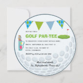 Golf Thema Feest Foto Uitnodiging (Voorkant)