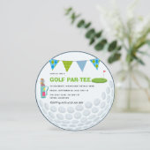 Golf Thema Feest Uitnodiging (Staand voorkant)