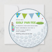 Golf Thema Feest Uitnodiging (Voorkant)