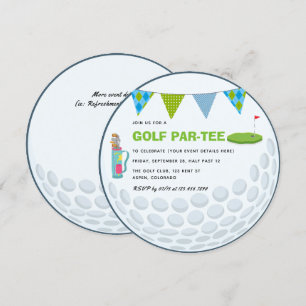 Golf Thema Feest Uitnodiging