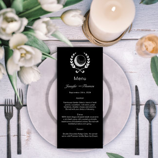 Golf thema formele bruiloft menu