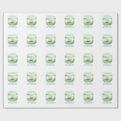 Golf thema gepersonaliseerd cadeaupapier (Vlak)