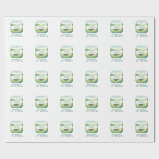 Golf thema gepersonaliseerd cadeaupapier (Vlak)