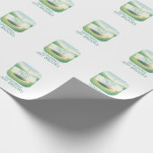 Golf thema gepersonaliseerd cadeaupapier (Hoek)