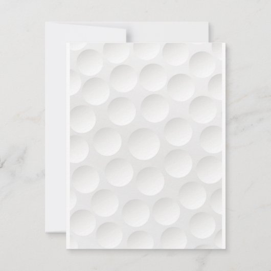 Golf Thema Golf Bar Mitswa antwoordkaart Kaart (Achterkant)