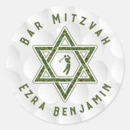 Golf Thema Golf Bar Mitswa Ronde Sticker