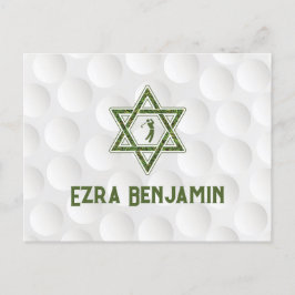 Golf Thema Golf Bar Mitzvah Dank Je Briefkaart