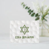 Golf Thema Golf Bar Mitzvah Dankjewel Briefkaart (Staand voorkant)