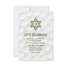 Golf Thema Golf Bar Mitzvah Ontvangst Uitnodiging