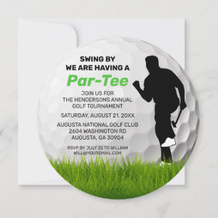 Golf Thema   Golfbaan Pensioen Event Kaart