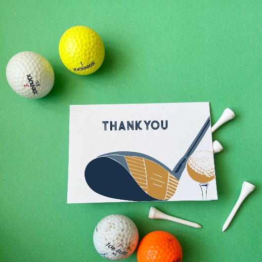 Golf Thema Golfclub Blank Bedankkaart