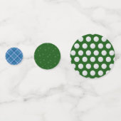 Golf Thema Groen en Blauw Confetti (Achterkanten)