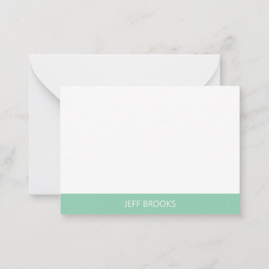 Golf thema Groen gepersonaliseerd Notitiekaartje (Achterkant)