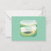 Golf thema Groen gepersonaliseerd Notitiekaartje (Voorkant)